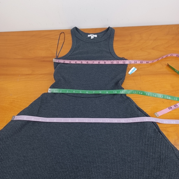 BP Sleeveless Rib Minidress Size XS Color Charcoal Grey Preppy - Picture 12 of 13